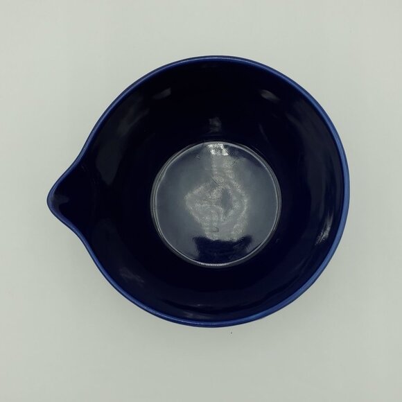 Temp-tations Country Lace Blue Bowl with Spout Small Cobalt Blue Batter Bowl - Picture 3 of 9